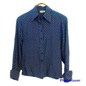 Vintage Silk Made in France For Coronel Two Button French Cuffs